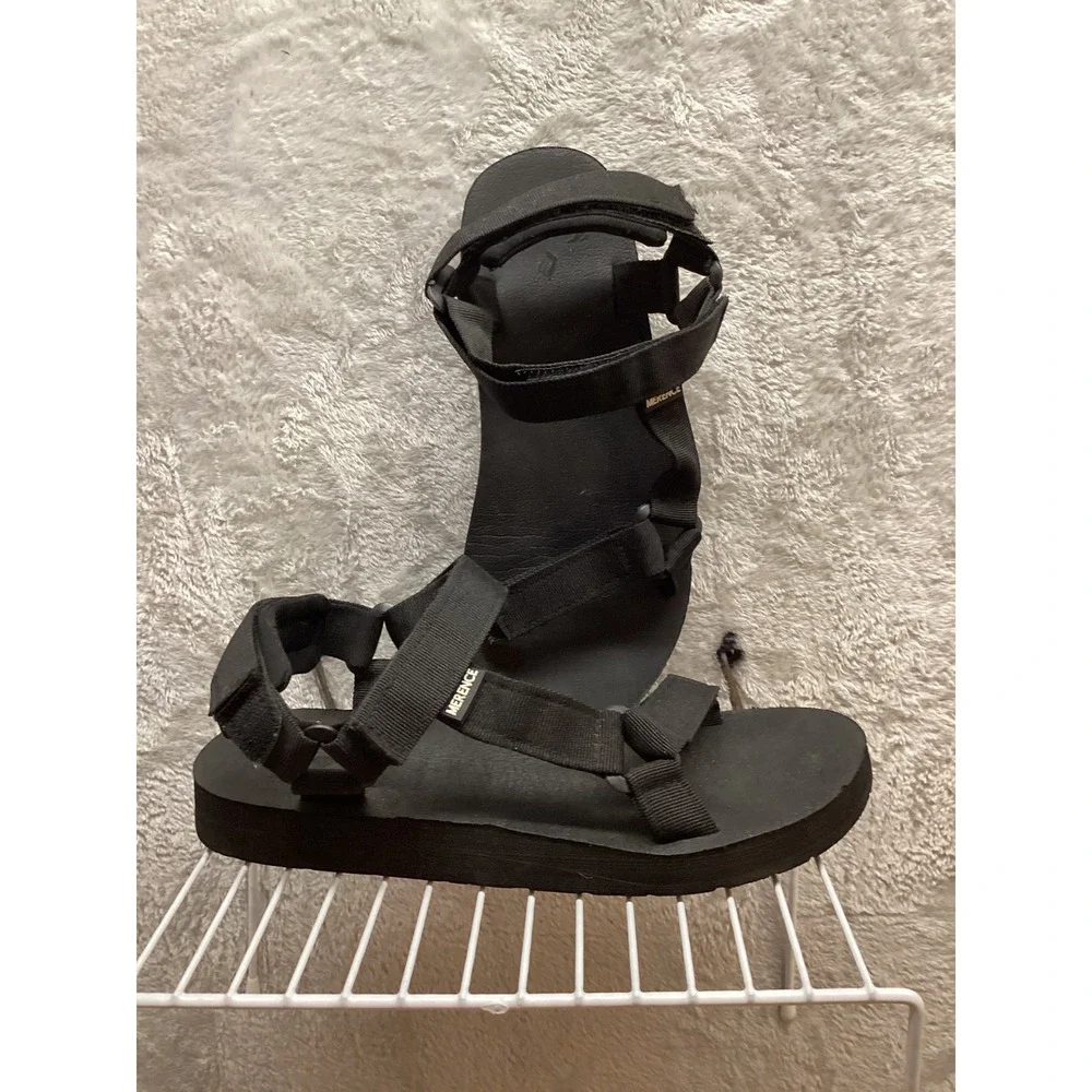 MERENCE Black Sporty Adjustable Strap Walking Sandals Size 39‎